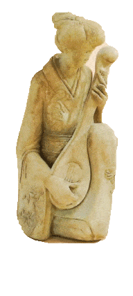 Thumbnail for Geisha with Mandolin Cast Stone Outdoor Asian Collection Asian Collection Tuscan 