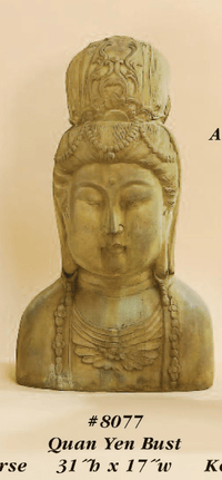 Thumbnail for Quan Yen Bust Cast Stone Outdoor Asian Collection Asian Collection Tuscan 