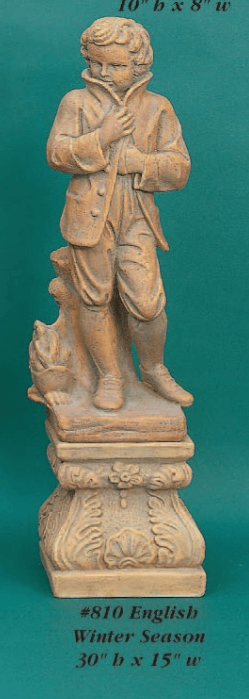English Winter Season Cast Stone Outdoor Asian Collection Statues Tuscan 