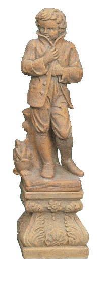 English Winter Season Cast Stone Outdoor Asian Collection Statues Tuscan Natural (N) With Pedestal 