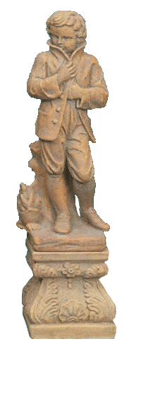 Thumbnail for English Winter Season Cast Stone Outdoor Asian Collection Statues Tuscan Natural (N) With Pedestal 
