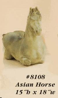 Thumbnail for Asian Horse Cast Stone Outdoor Asian Collection Asian Collection Tuscan 