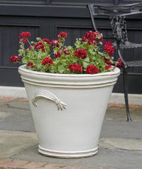 Thumbnail for Campania International Glazed Terra cotta Fluted Handle Planter Urn/Planter Campania International 