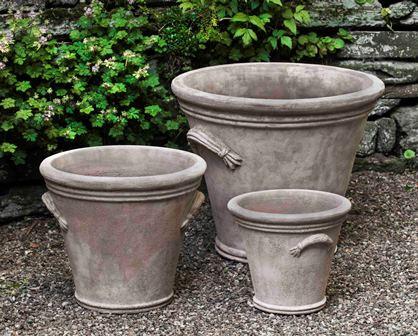 Campania International Terra cotta Fluted Handle Planter Urn/Planter Campania International 