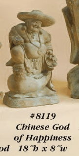 Chinese God of Prosperity Cast Stone Outdoor Asian Collection Asian Collection Tuscan 
