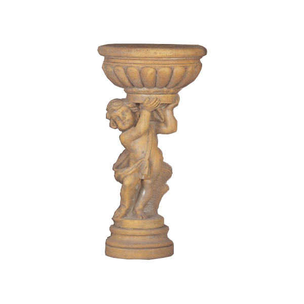 Cherub Cast Stone Outdoor Garden Planter Planter Tuscan 