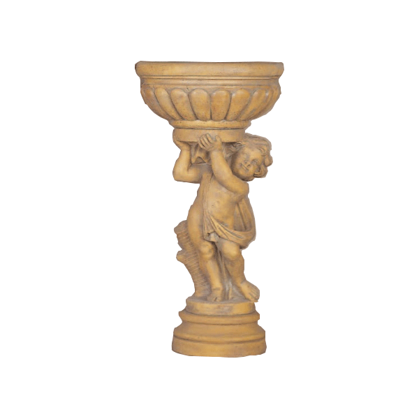 Cherub Cast Stone Outdoor Garden Planter Planter Tuscan 