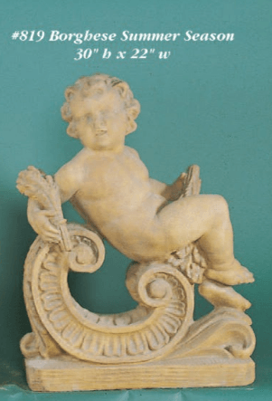 Borghese Summer Season Cast Stone Outdoor Asian Collection Statues Tuscan 