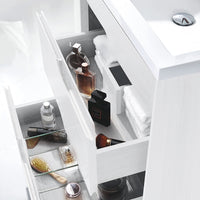 Thumbnail for Eviva Lulu 25 Inch Bathroom Vanity with White Integrated Solid Surface Sink, White Oak Bathroom Vanity Eviva 