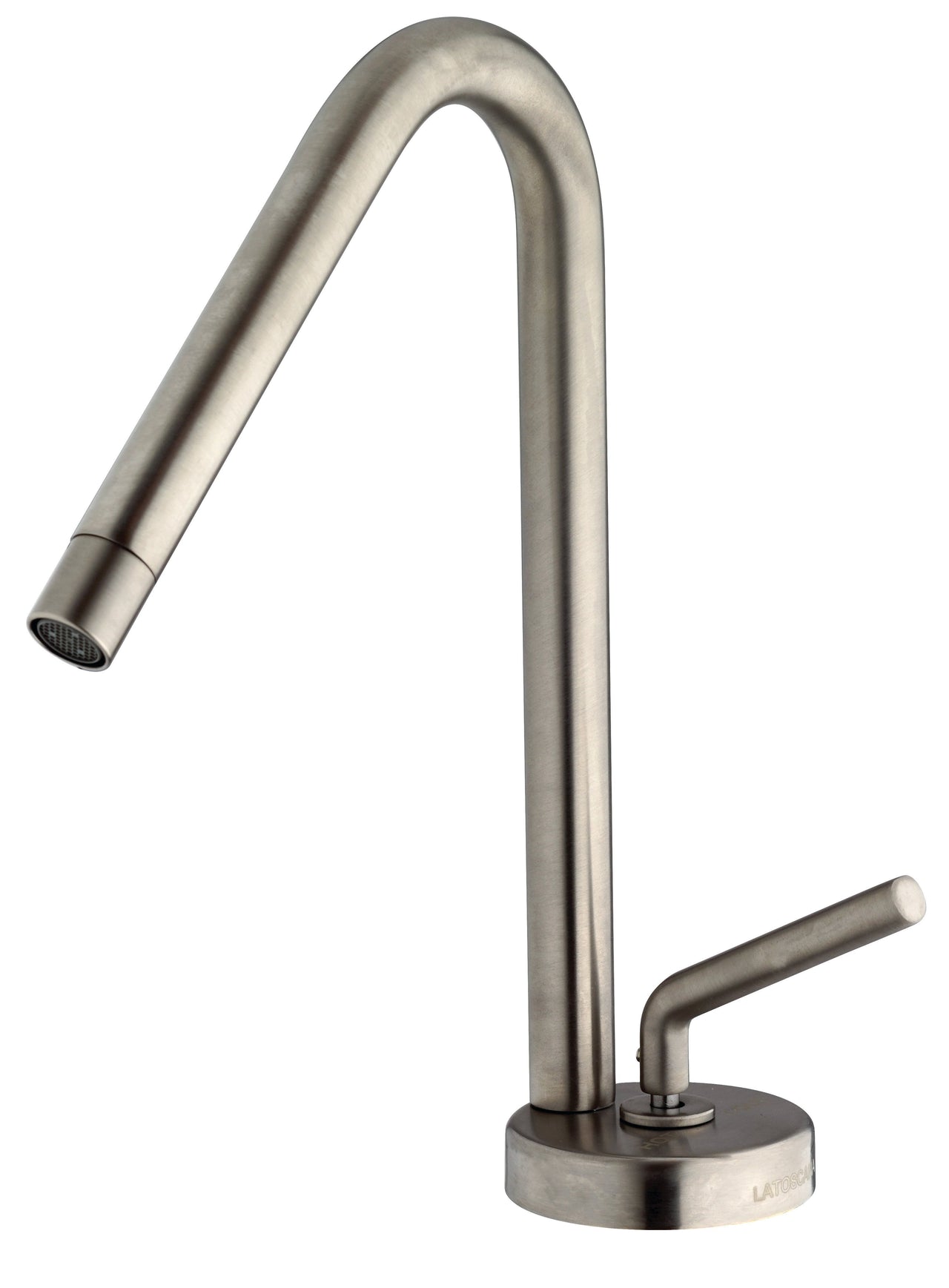 Latoscana Morellino Single Lever Handle Faucet In Rotating Spout Brushed Nickel touch on bathroom sink faucets Latoscana 