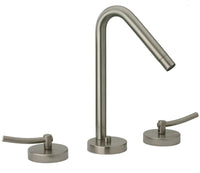 Thumbnail for Latoscana Morellino Widespread Faucet With Lever Handles And A Rotating Spout In A Brushed Nickel finish touch on bathroom sink faucets Latoscana 