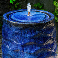 Thumbnail for Campania International Glazed Pottery Rumba Fountain-Riviera Blue Fountain Campania International 