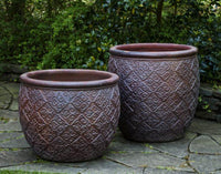 Thumbnail for Campania International Glazed Pottery Indienne Planter - (S/3) Urn/Planter Campania International 