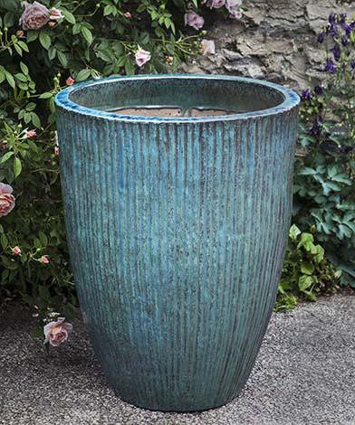 Campania International Glazed Terra cotta Bamboo Planter Urn/Planter Campania International 