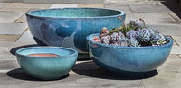 Thumbnail for Campania International Glazed Terra cotta Yuma Bowl Planter Urn/Planter Campania International 