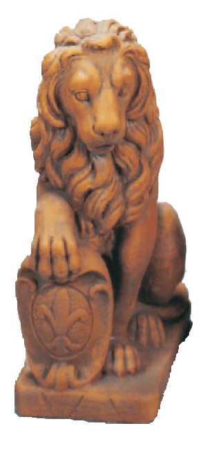 Firence Lion Cast Stone Outdoor Asian Collection Tuscan Basins Left Natural (N) 