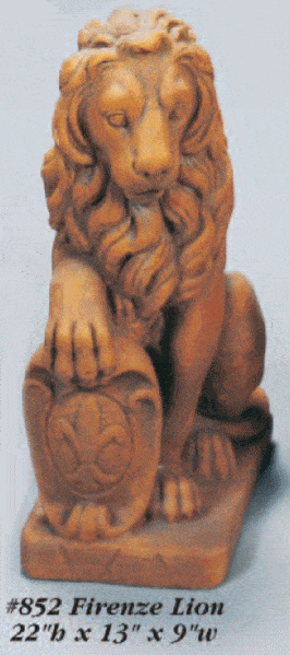 Firence Lion Cast Stone Outdoor Asian Collection Tuscan Basins 