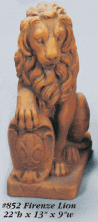 Thumbnail for Firence Lion Cast Stone Outdoor Asian Collection Tuscan Basins 