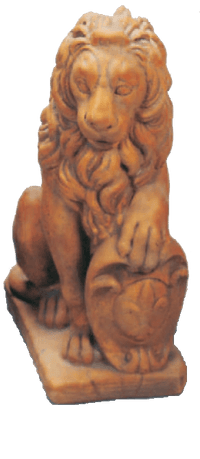 Thumbnail for Firence Lion Cast Stone Outdoor Asian Collection Tuscan Basins Right Natural (N) 