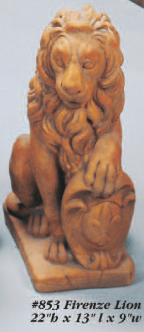 Firence Lion Cast Stone Outdoor Asian Collection Tuscan Basins 