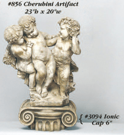 Cherubini Artifact Cast Stone Outdoor Asian Collection Statues Tuscan 