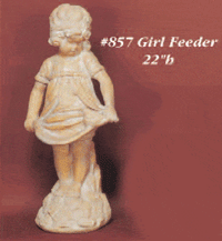 Thumbnail for Girl Feeder Cast Stone Outdoor Asian Collection Statues Tuscan 