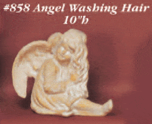 Angel Washing Hair Cast Stone Outdoor Asian Collection Statues Tuscan 