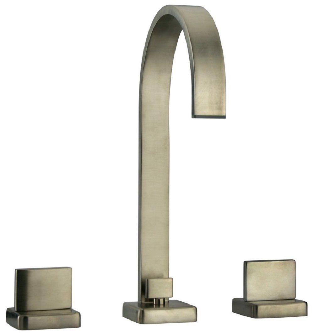 Latoscana Novello Roman Tub With Lever Handles In Brushed Nickel touch on bathroom sink faucets Latoscana 