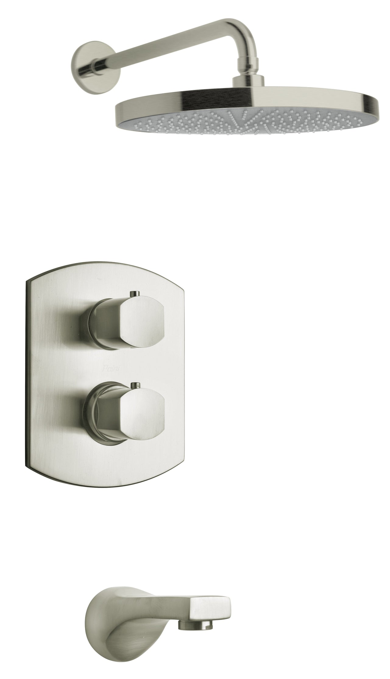 Latoscana Novello Thermostatic Valve With 2 Way Diverter In Brushed Nickel bathtub and showerhead faucet systems Latoscana 