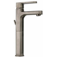 Thumbnail for Latoscana Novello Tall Waterfall Single Lever Handle In Brushed Nickel touch on bathroom sink faucets Latoscana 