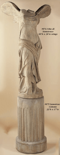 Thumbnail for Nike Di Samo Trace Cast Stone Outdoor Asian Collection Statues Tuscan 