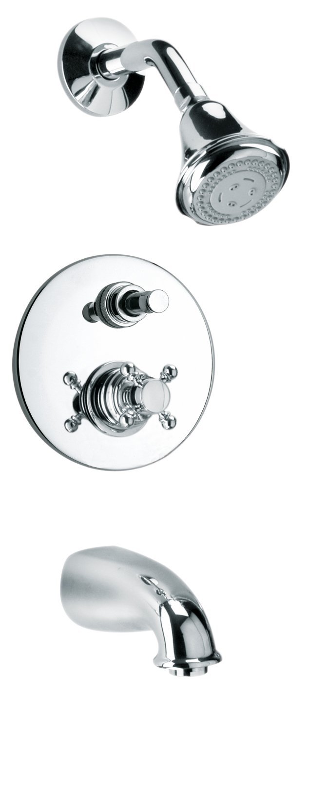 Latoscana Ornellaia Pressure Balance Valve Tub And Shower Set In A Chrome finish bathtub and showerhead faucet systems Latoscana 