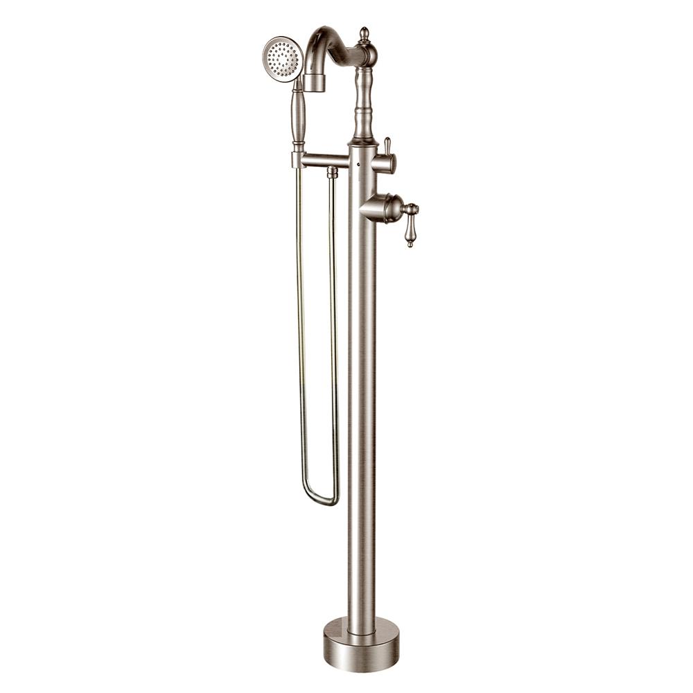 Latoscana Free Standing Tub Filler In Brushed Nickel bathtub and showerhead faucet systems Latoscana 