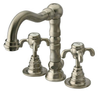 Thumbnail for Latoscana Ornellaia Mini-Widespread With Cross Handles In A Brushed Nickel Finish touch on bathroom sink faucets Latoscana 