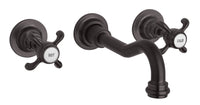 Thumbnail for Latoscana Ornellaia Wall Mount With Cross Handles In Tuscan Bronze Finish touch on bathroom sink faucets Latoscana 