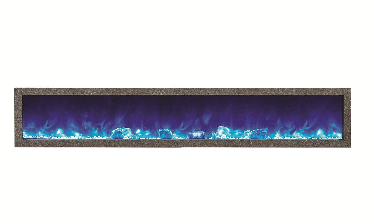 Amantii Two-tone Blacksmith style steel overlay in Metro Steel & Sierra Copper Electric Fireplace Amantii 