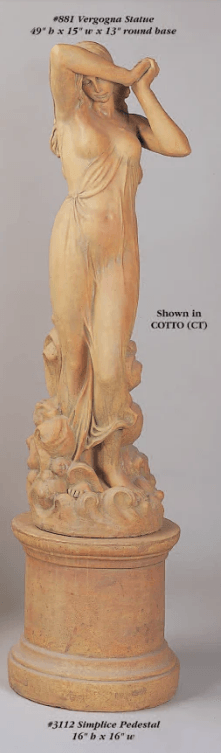 Vergogna Statue Cast Stone Outdoor Asian Collection Statues Tuscan 