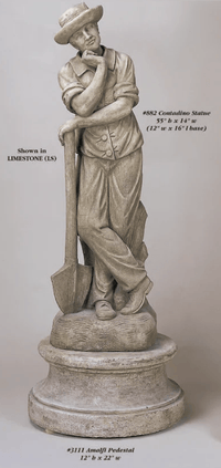 Thumbnail for Contadino Statue Cast Stone Outdoor Asian Collection Statues Tuscan 