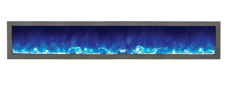 Amantii 88"Deep Indoor or Outdoor Electric Built-in only w/black steel surround Electric Fireplace Amantii 
