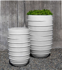 Thumbnail for Campania International Glazed Pottery Logis Planter - (S/2) Urn/Planter Campania International White Tall 
