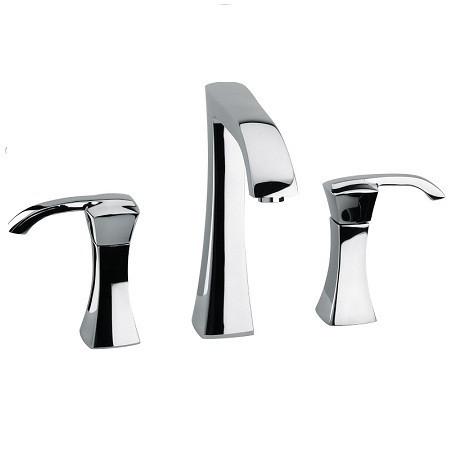 Latoscana Lady widespread lavatory faucet with lever handles in Chrome touch on bathroom sink faucets Latoscana 