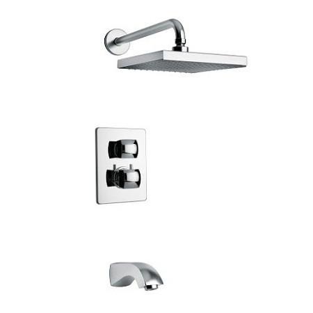 Latoscana Lady thermostatic valve with 2 way diverter in Chrome bathtub and showerhead faucet systems Latoscana 