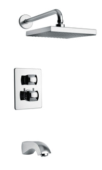 Thumbnail for Latoscana 89CR691 Lady thermostatic valve with 2 way diverter volume control in Chrome bathtub and showerhead faucet systems lastoscana 