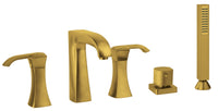Thumbnail for Latoscana Lady Roman Tub With Lever Handles In Matt Gold bathtub and showerhead faucet systems Latoscana 