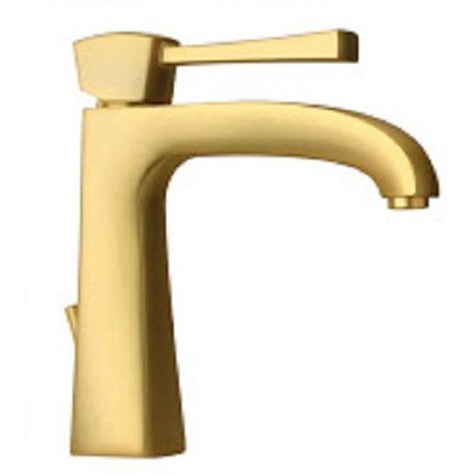 Latoscana Lady Single Handle Lavatory Faucet With Lever Handle In Matt Gold touch on bathroom sink faucets Latoscana 