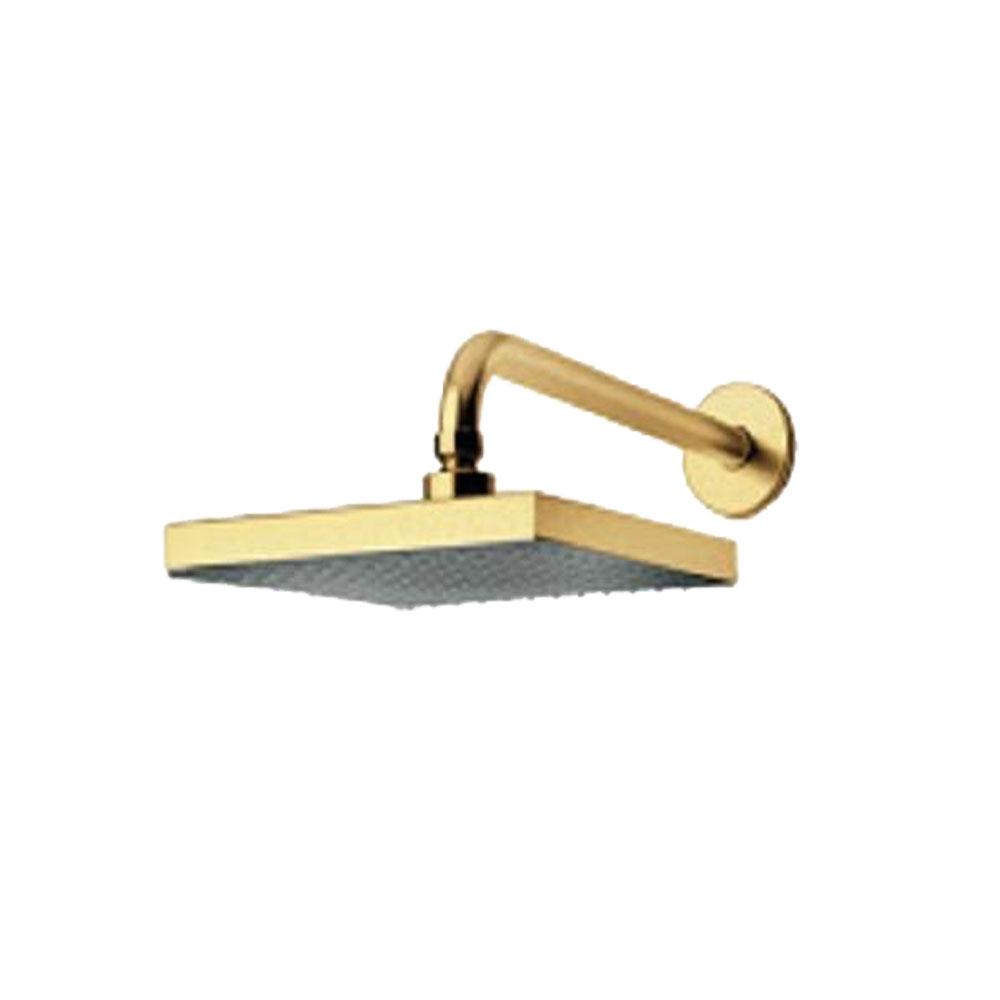 Latoscana Lady 8" rain shower head with 12" arm and flange in Matt Gold fixed showerheads Latoscana 