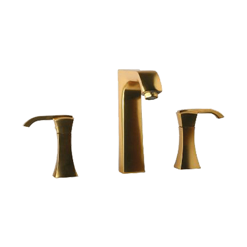 Latoscana Lady widespread lavatory faucet with lever handles in Matt Gold touch on bathroom sink faucets Latoscana 