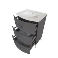 Thumbnail for Eviva Bari 24″ Freestanding Bathroom Vanity with Integrated White Porcelain Sink Vanity Eviva 