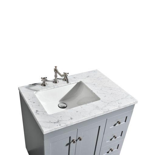 Eviva Acclaim 28″ Transitional Bathroom Vanity w/ White Carrara Top Vanity Eviva 