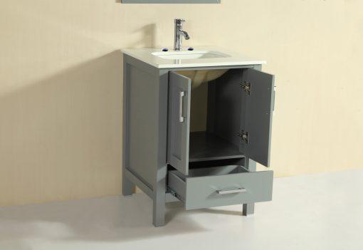 Totti Shaker 24″ Transitional Bathroom Vanity with White Carrera Countertop Vanity Eviva 